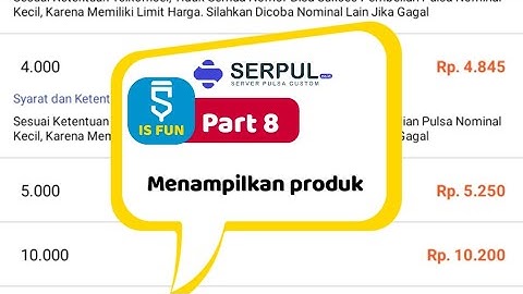 Cara integrasi server pulsa serpul di sketchware is fun | Menampilkan produk listview custom