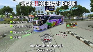 SHARE‼ KODENAME BASURI VIRAL | SPESIAL RAMADHAN TELOLET BUSSID V.4.4.1 #bussimulatorid #telolet 