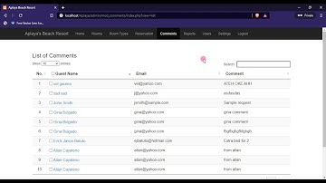 Beach Resort Online Reservation System using PHP Demo