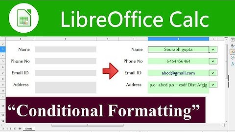 Conditional formatting in Libreoffice calc || in hindi || Part 01