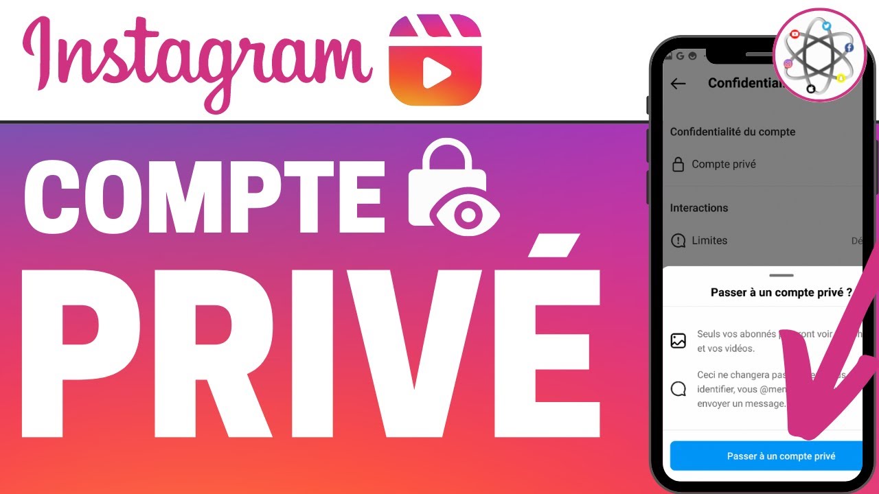 COMPTE PRIVÉ Instagram, METTRE son Compte Instagram en PRIVÉ