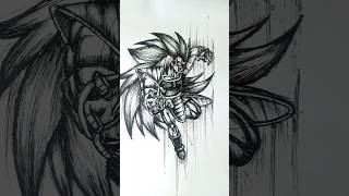 Speed Drawing Stickman Goku?😳#anime #drawing #shorts