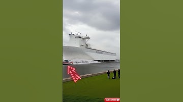 Tugboat Destroyed Instantly by Massive Cargo Ship! Real Port Chaos! #ShipCrash #ShipFails