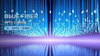Blue Fiber Optic Curtain Screensaver | 4K 60FPS Silent No Sound Wallpaper 15 Min screenshot 3