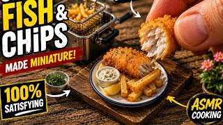 Miniature Fish & Chips Cooking 🐟🍟 | Tiny British Food ASMR
