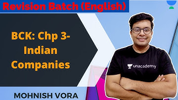 BCK: Chp 3 - Indian Companies (English) | JUST CA Foundation | CA Mohnish Vora