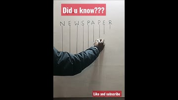 Do you know full form of newspaper??#shorts