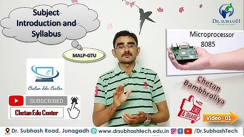 Video 01 | Subject Introduction and Syllabus of #MALP | By Prof. C. B. Bambhroliya #microprocessor