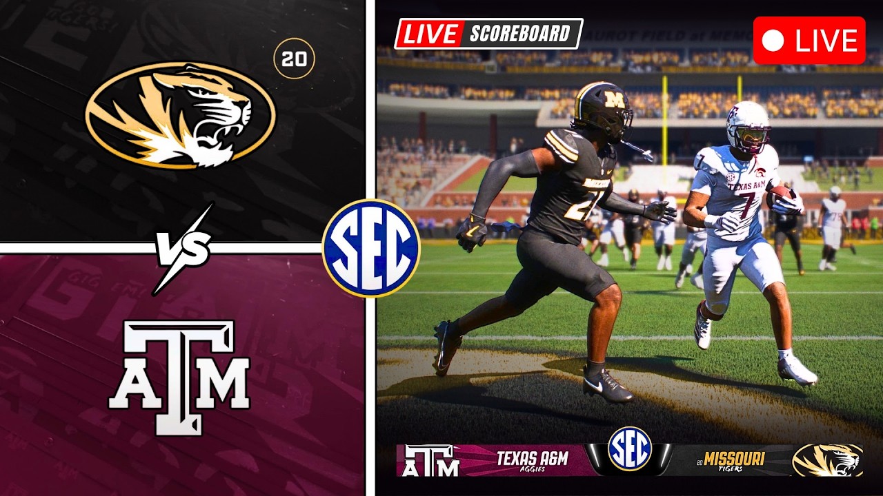 🔴 LIVE 🏈 Missouri Tigers vs Texas A&M  Aggies / NCAAF Week 6 / College Football 27 Simulation!