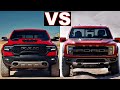 Ford f-150 raptor vs Ram 1500 TRX (2021) Battle for the best high-performance pickup truck! ram trx.