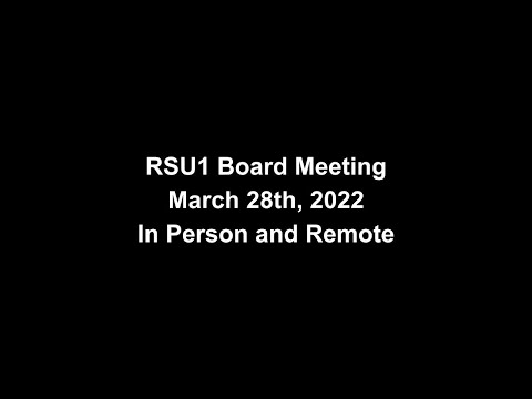 RSU1 Board Meeting,