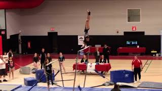 Bar routine from level 9 regionals 2022