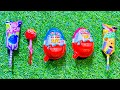 ASMR Kinder Joy Surprise Eggs & Giant Lollipops Unboxing Candy Toys | Satisfying sound