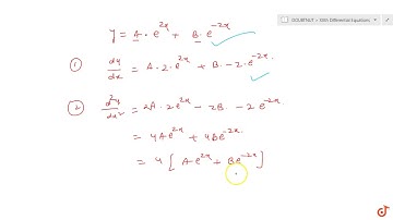 Find the differential equation of the family of curves `y=A e^(2x)+B e^(-2x)` , where A and B ar...