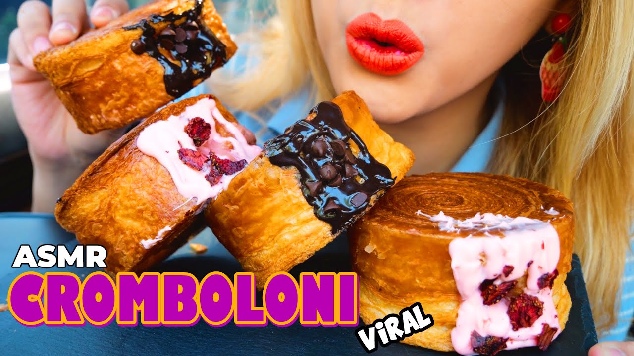 PALING BANYAK DI REQUEST‼️ ASMR MAKAN ROTI CROMBOLONI YANG VIRAL DIMANA-MANA😍 | ASMR Indonesia