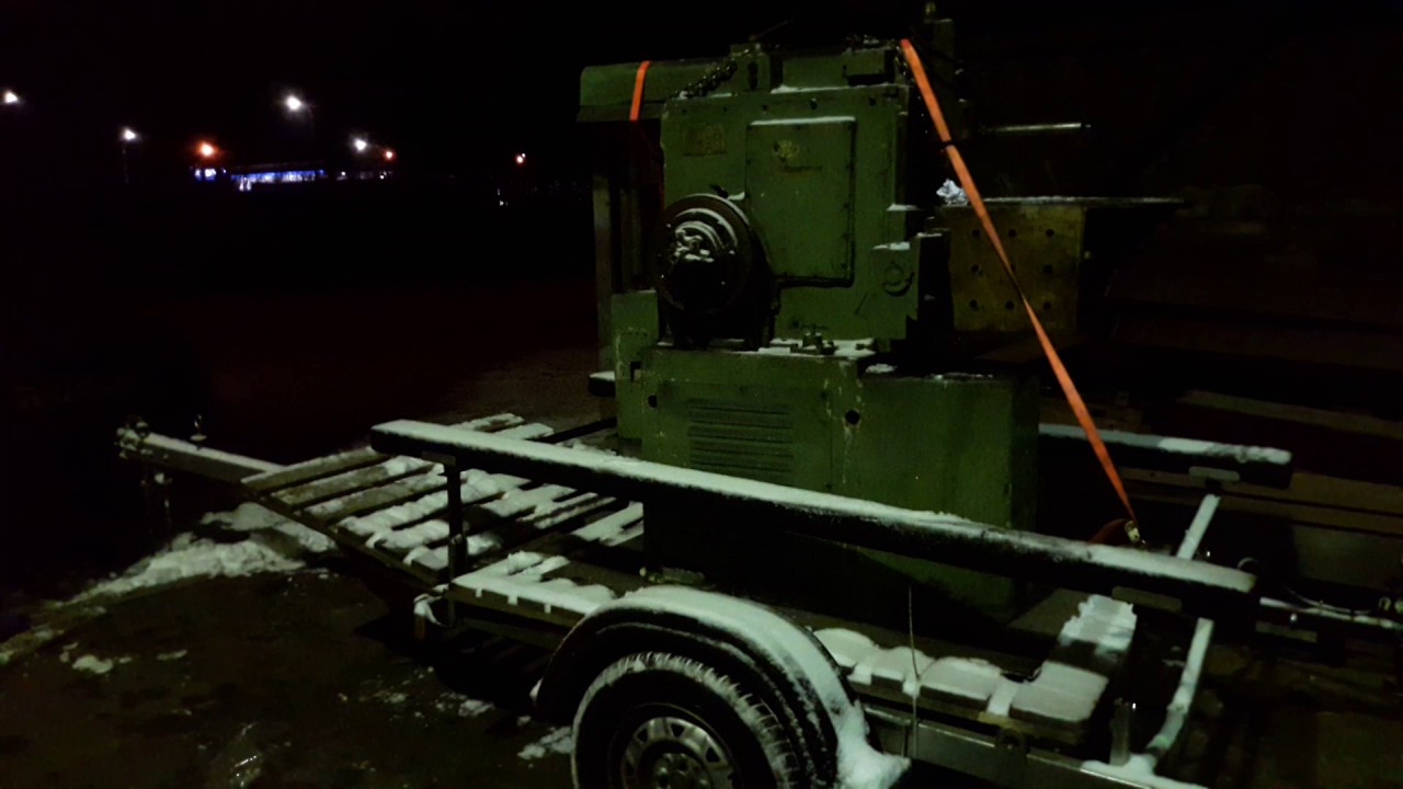 Перевозка строгального станка на лодочном прицепе - YouTube