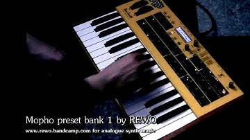 DSI Mopho Keys bank 1 demo with BOSS GT10 efx, all original sounds of this analogue synth by REWO