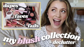 My *entire* blush collection  ? speed reviews, dupes, & decluttering 60% of it ?