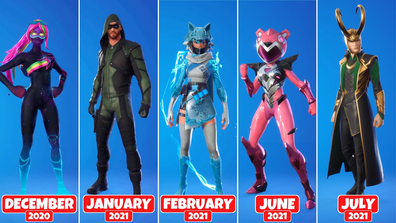 All Fortnite Crew Skins & Cosmetics (December 2020 July 2021) YouTube