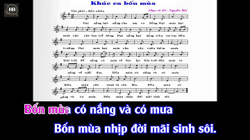 KHÚC CA BỐN MÙA LỚP 7 || LYRICS KARAOKE