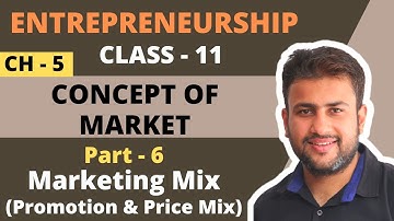 Concept of Market | Class 11 | Entrepreneurship | Chapter 5 | Part 6 | Marketing Mix Promotion Price