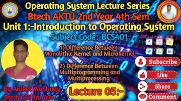 !! 🤘🤘Operating System(OS) Unit:-1 Video Lecture:- 5 CSE/IT BCS401 Btech AKTU 2nd Year 4th Sem 🤘🤘!!