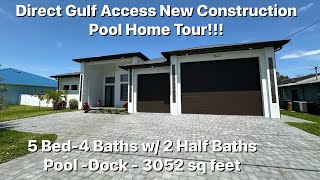 Minutes To The River! Gulf Access New Construction Pool Home For Sale In Se Cape Coral Florida!