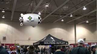 The 10 ft Nylon RC Blimp flown by Scott Fisher the the Golf Show in Franklin, WI