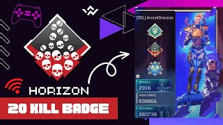 20 Kill Badge With Horizon: Apex Legends