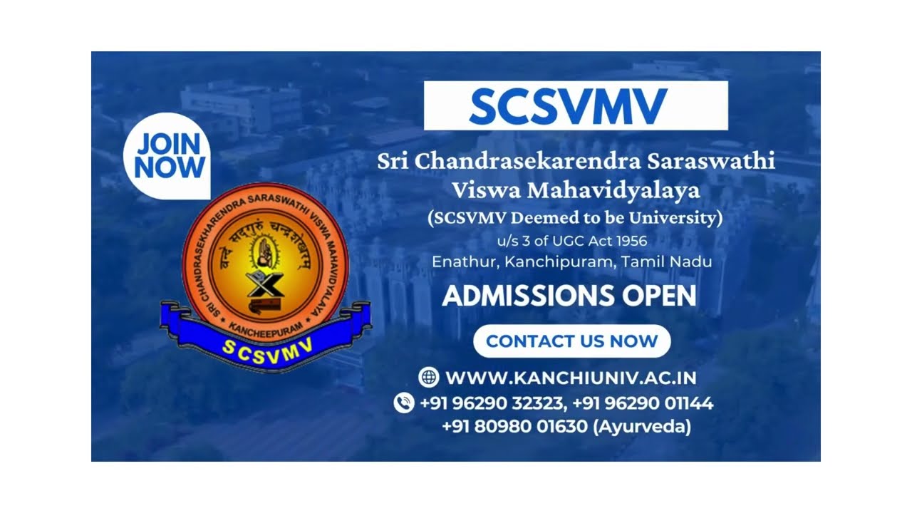 SCSVMV Admissions Open