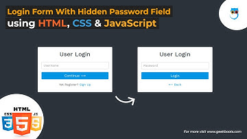 Designing a Stylish Login Form with Hidden Password Field Using HTML and CSS | Geekboots