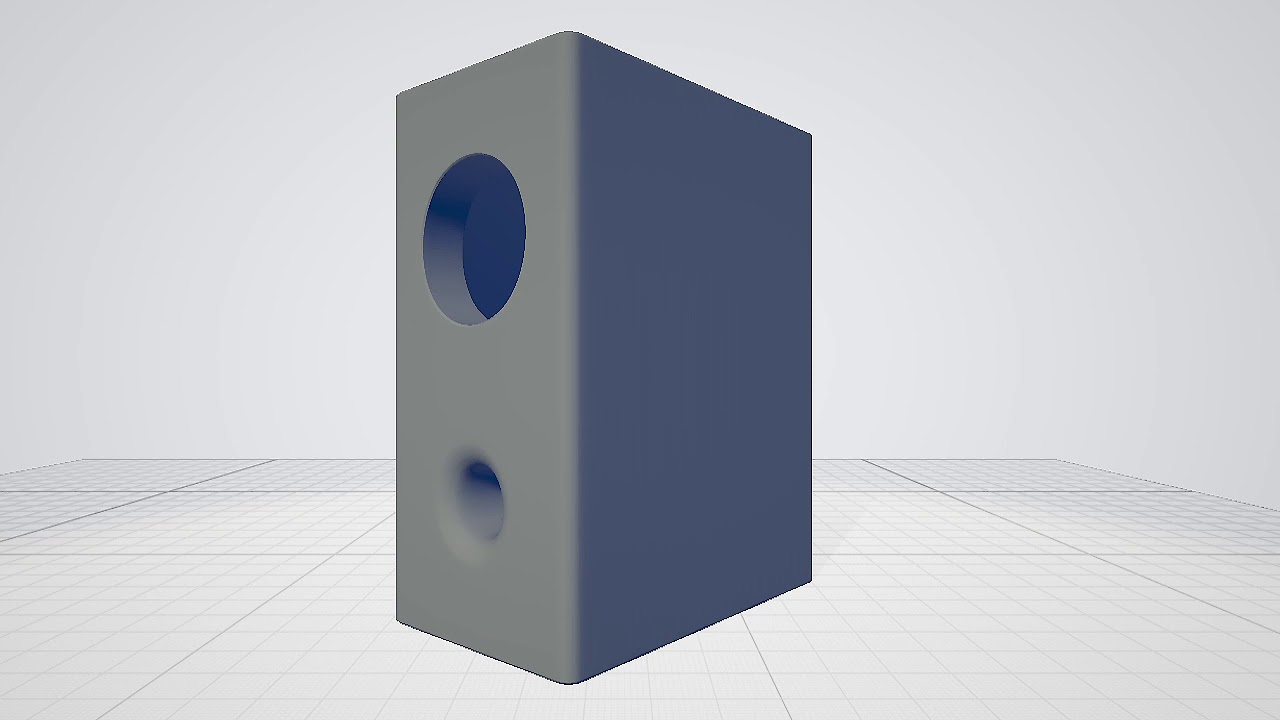 スピーカーボックス (バスレフ型，バッフル径30mm，本体 W50×H100