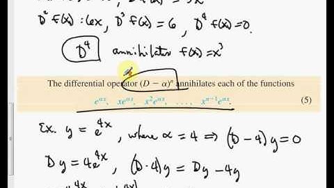 4 5 Undetermined Coefficients Annihilator Approach SP 17