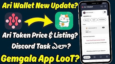 Ari Wallet App New Update|Gemgala App New Update|Arichain Airdrop Task Proof Task Update|tecexp
