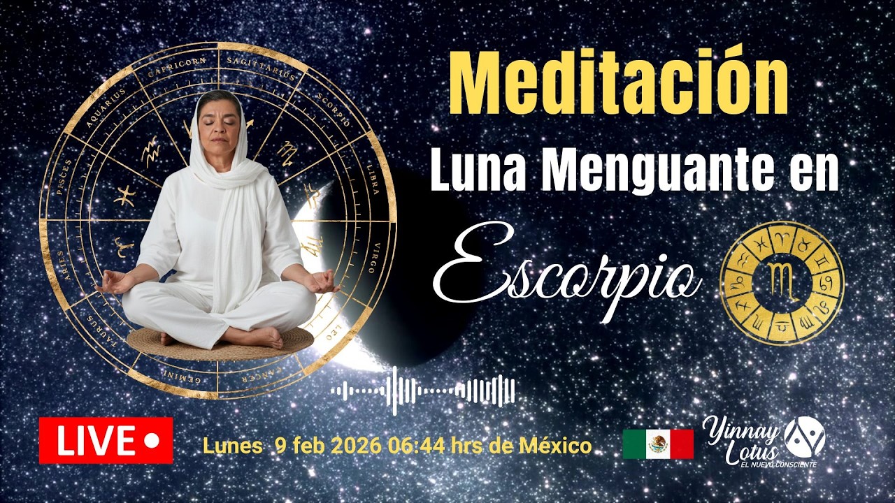 Meditacion de Luna Menguante en Escorpio con Yinnay - YouTube