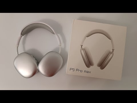 Бездротові навушники P9 Pro Max Білий/сірий, видео 1