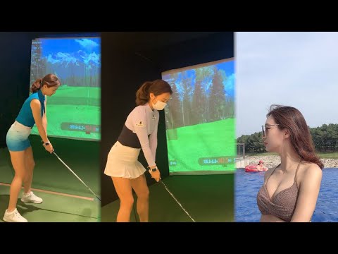 KLPGA 프로 신혜원 미녀골퍼의 골프스윙!!