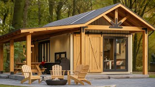 Cozy Tiny Container Cabin - 2 Bedrooms | Small House Design With Outdoor Living