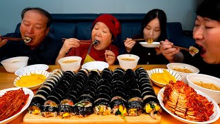 Gimbap!! Korean food that's popular these days! - Mukbang eating show