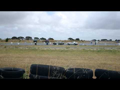 Davey Clarke in the ke70 undertaking Dean Newcomb in the rx7 for the winnings