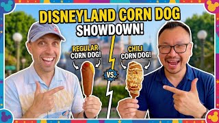 Disneyland Corn Dog Showdown: Classic vs. Monster Chili Dog! Which One Is Better