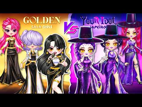 Golden Vs Your Idol What If Huntrix Saja Boys Swapped Outfits Best DIY Fashion Paper Dolls 
