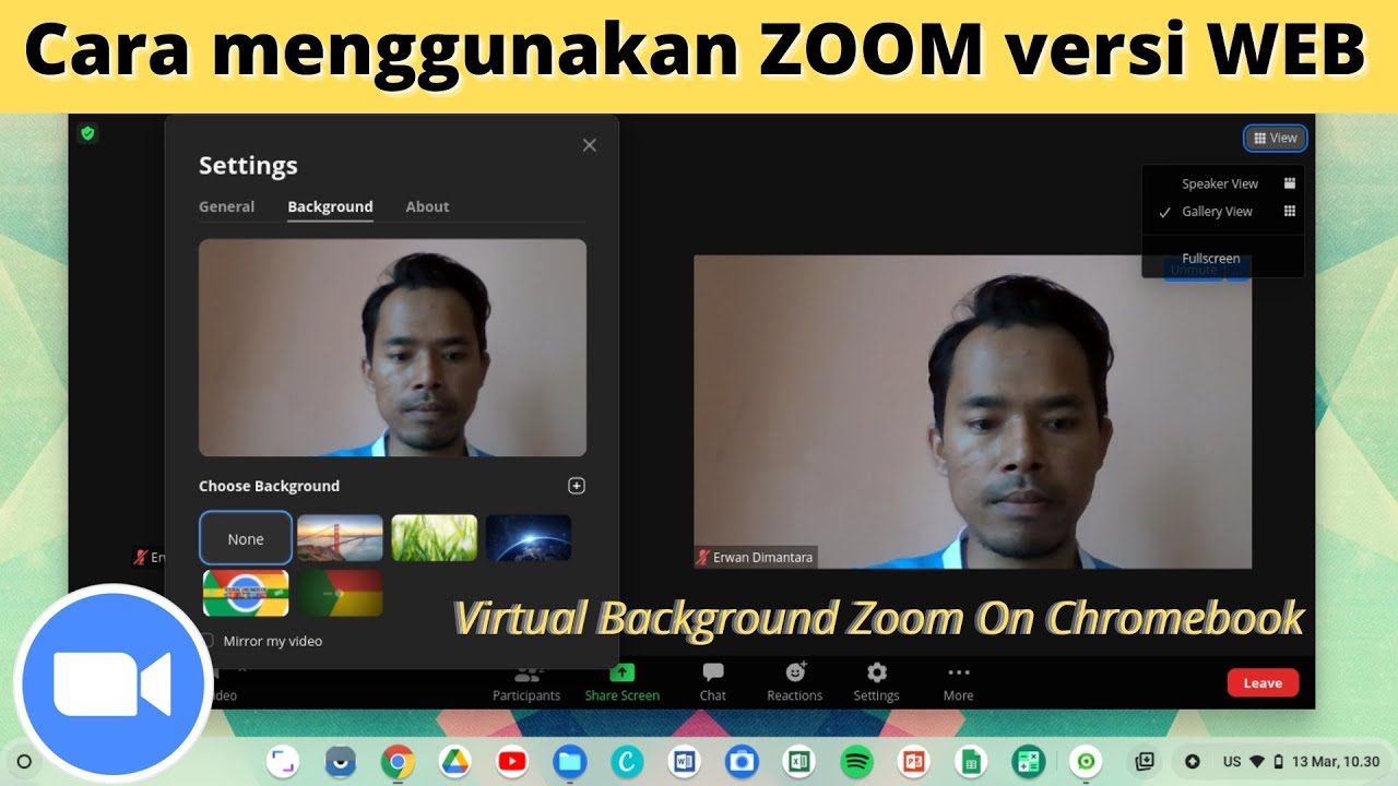 Bạn đang sử dụng Chromebook nhưng chưa biết cách sử dụng ảnh nền ảo trên Zoom? Hãy đến với hình ảnh liên quan để tìm hiểu cách sử dụng ảnh nền trên Chromebook của bạn một cách hiệu quả nhất.