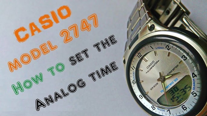 Dårlig faktor på en ferie satellit How to set the DIGITAL TIME on the Casio 2747 watch - easy stuff :) -  YouTube