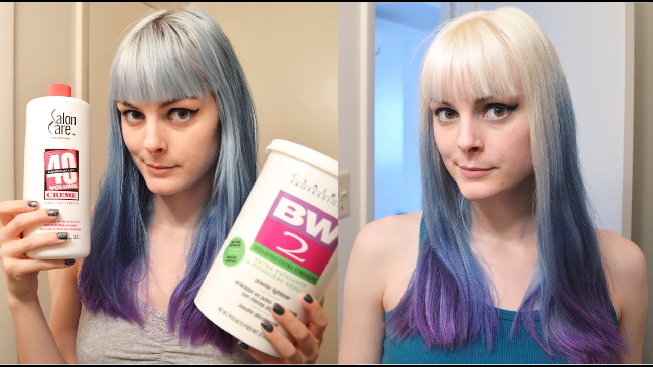 How To Bleach Hair White Bleaching Tutorial YouTube