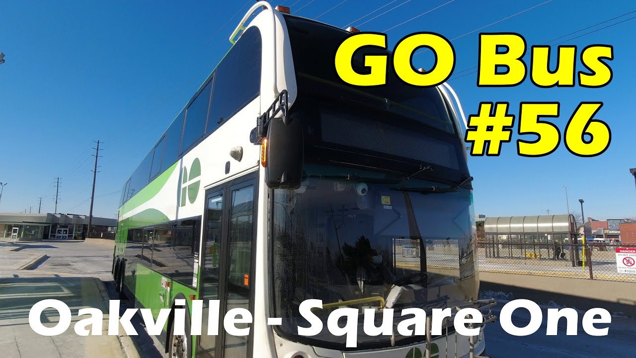 [4K] GO Transit Route 56 Bus Ride From Oakville To Square One Mississauga (Duration 45 Min)