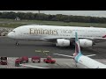 Erster  Emirates Airbus A380 in Hamburg am  29.Oktober 2018