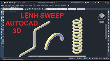 Hướng dẫn sử dụng Lệnh SWEEP Autocad 3D | Tự học AutoCAD 3D | #autocad, #autocad3d