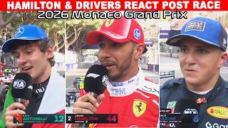 Lewis Hamilton & Drivers React Post Race | 2026 Monaco Grand Prix | F1 Interview