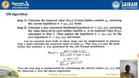 Lecture video_15EC834_Module 3_EM Algorithm_Dr.B.Srilatha